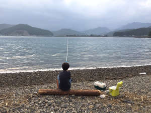 目の前の海岸での釣りの画像53